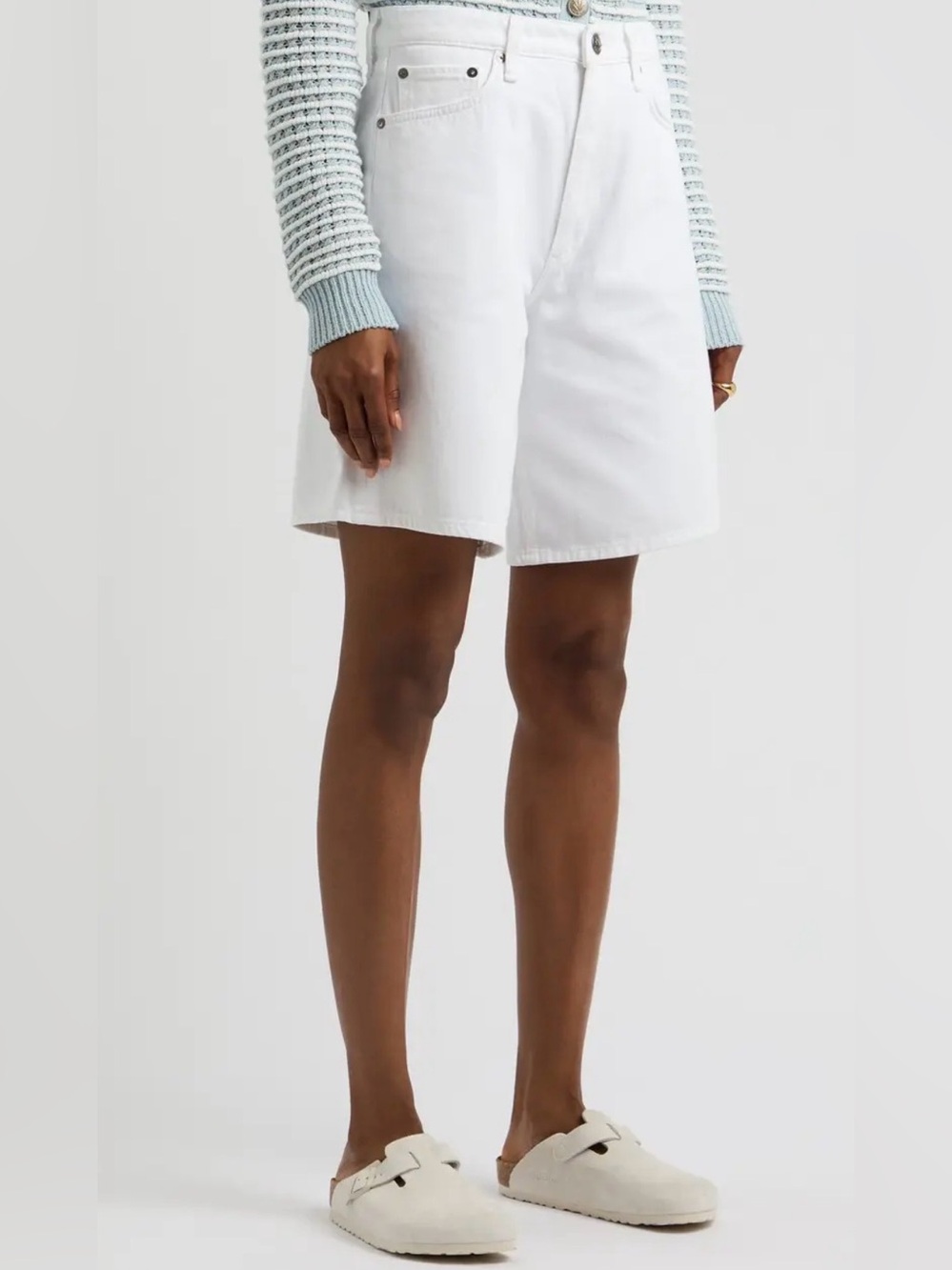 rag & bone White Mckenna Shorts